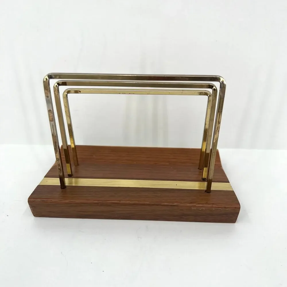 Vintage Park Sherman solid walnut letter holder